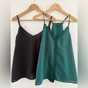 Bundle of 2 SHEIN Lace Tank Tops, size large.